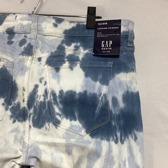 NWT GAP 12/31 Legging Skimmer Tie-Dye Denim - Picture 6 of 13